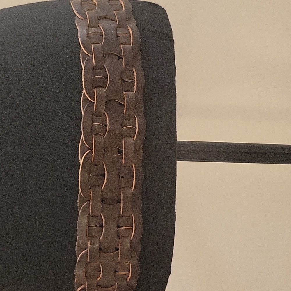 Brown Woven Leather Belt - Picture 4 of 5